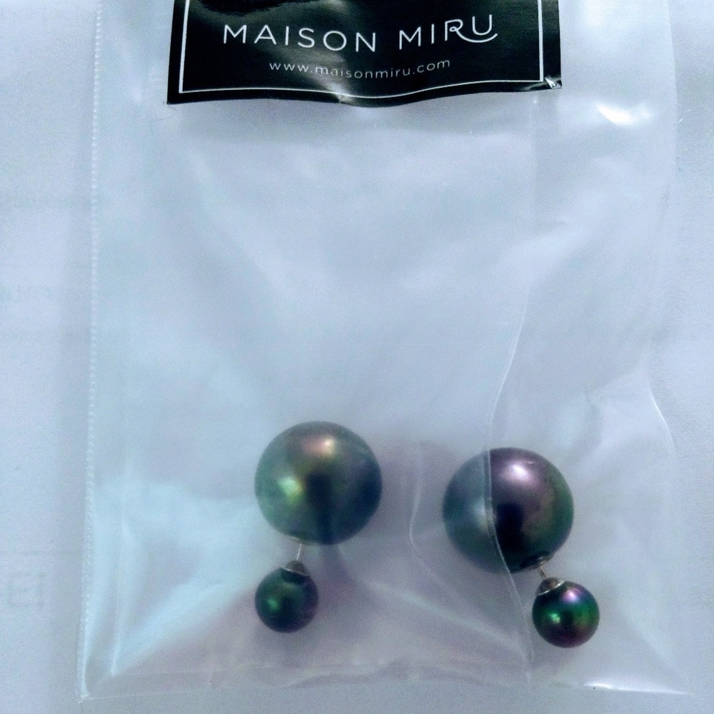 Hematite Ball Post Earrings - Ball Back - New